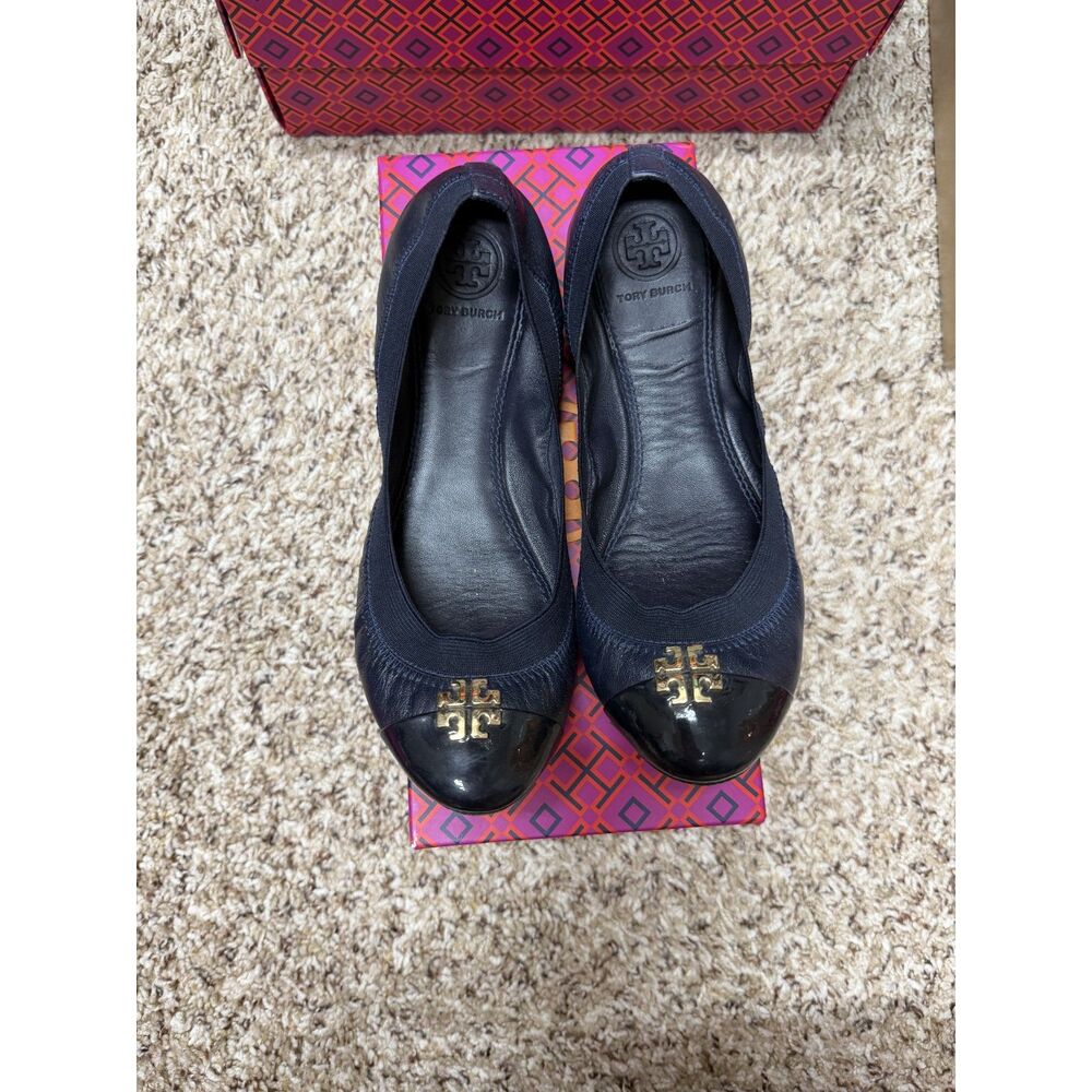Tory Burch Perfect Flat, Navy, Sz 6.5